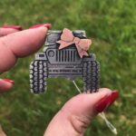 Jeep with Bow Necklace