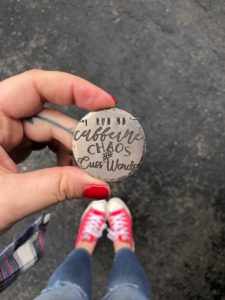 i run on caffeine chaos and cuss words necklace