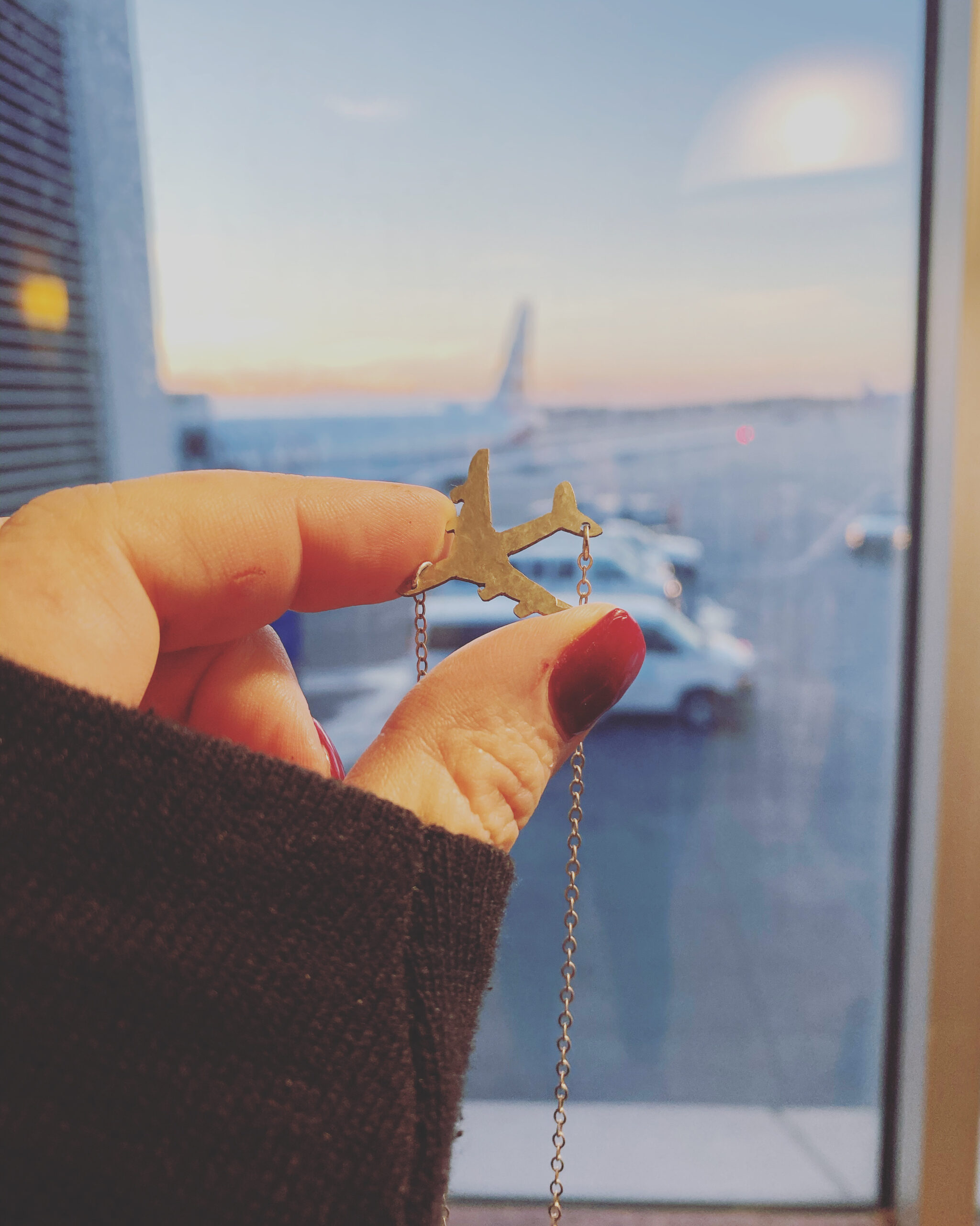 Tiny Airplane Necklace