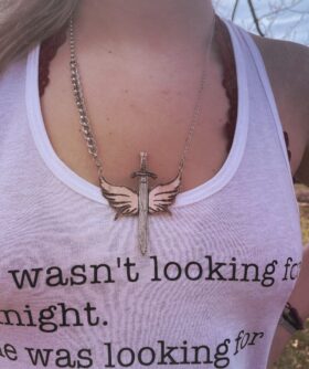 Winged Sword Necklace