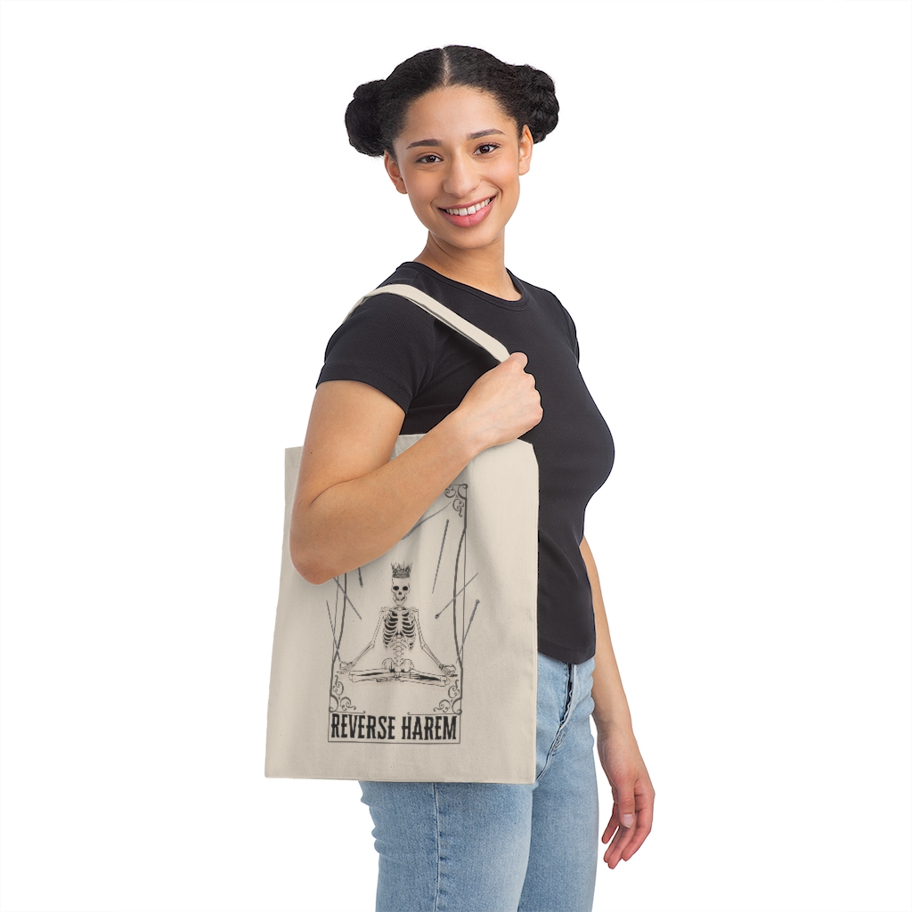 Reverse Harem Book Trope, The Queen of Wands Tarot Card, Retro Skeleton  Witchy Canvas Tote Bag, Shopping Bag • So Beautifully Broken