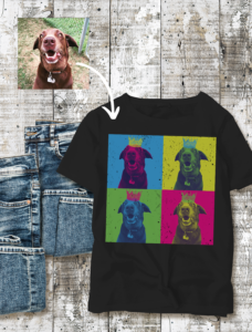 Personalized retro Andy Warhol Style Pet Shirt