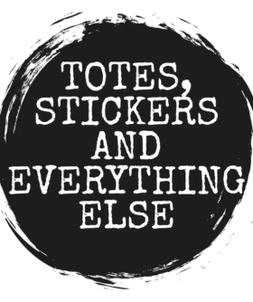 Shop Totes, Stickers, and other Miscellanea