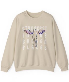 Strongest in the Broken Places, Angel, Unisex Heavy Blend Crewneck Sweatshirt