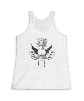Feminine Rage, Medusa, Valkyrie Wings,  Women's Tri-Blend Racerback Tank